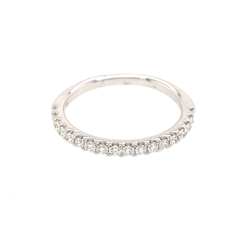 14 Karat White Straight Prong Band