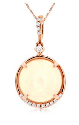 14 Karat Rosé Fashion Gemstone Pendant - ROYAL JEWELRY MFG, INC.