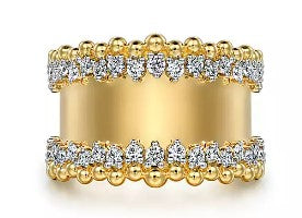14 Karat Yellow Women's Diamond Fashion Ring