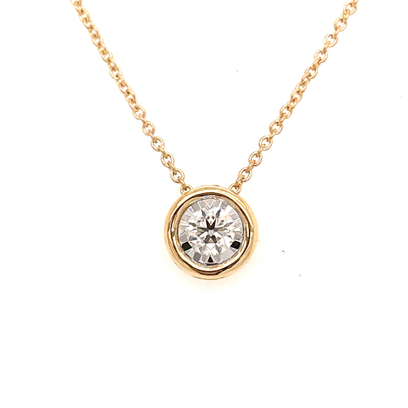 14 Karat Two Tone Diamond Necklace