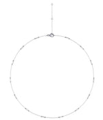 14 Karat White Station Diamond Necklace