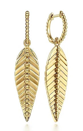 14 Karat Yellow Dangle Earrings