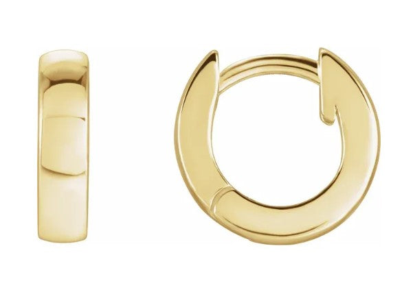 14 Karat Yellow Huggie Earrings