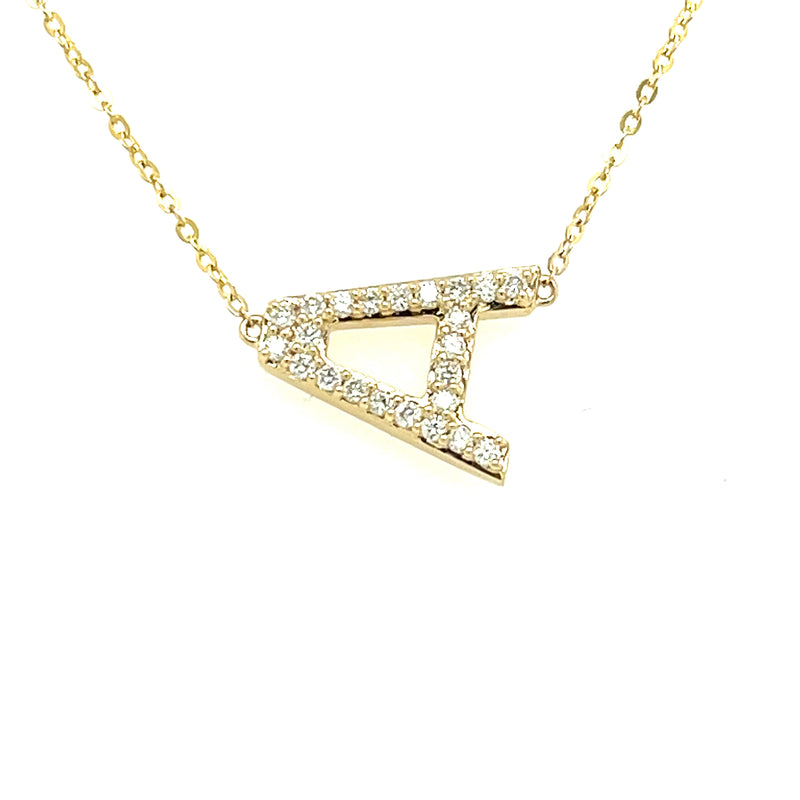 14 Karat Yellow Station Diamond Necklace