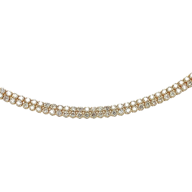 14 Karat Yellow Tennis Diamond Bracelet