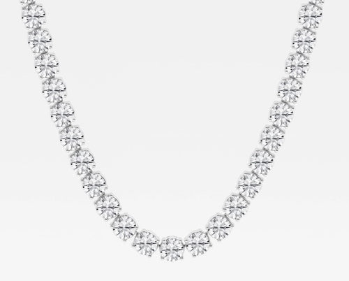 14 Karat White Tennis Style Lab Grown Diamond Necklaces - MALAKAN DIAMOND CO.