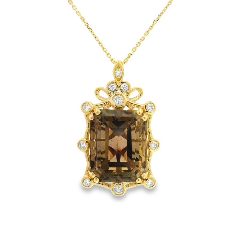 18 Karat Yellow Fashion Gemstone Pendant