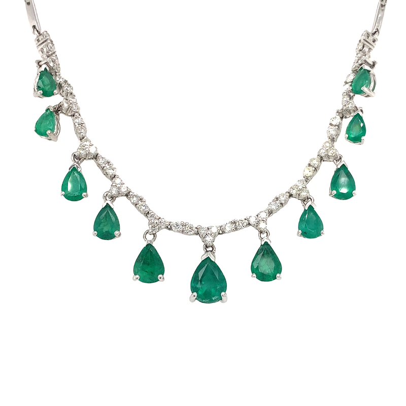 14 Karat White Fashion Gemstone Necklace