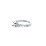 14 Karat White Semi-mount