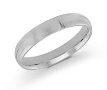 14 Karat White Comfort Fit Wedding Band - MALO CREATIONS INC.