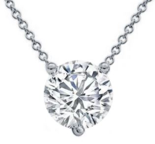 14 Karat White Station Lab Grown Diamond Necklaces