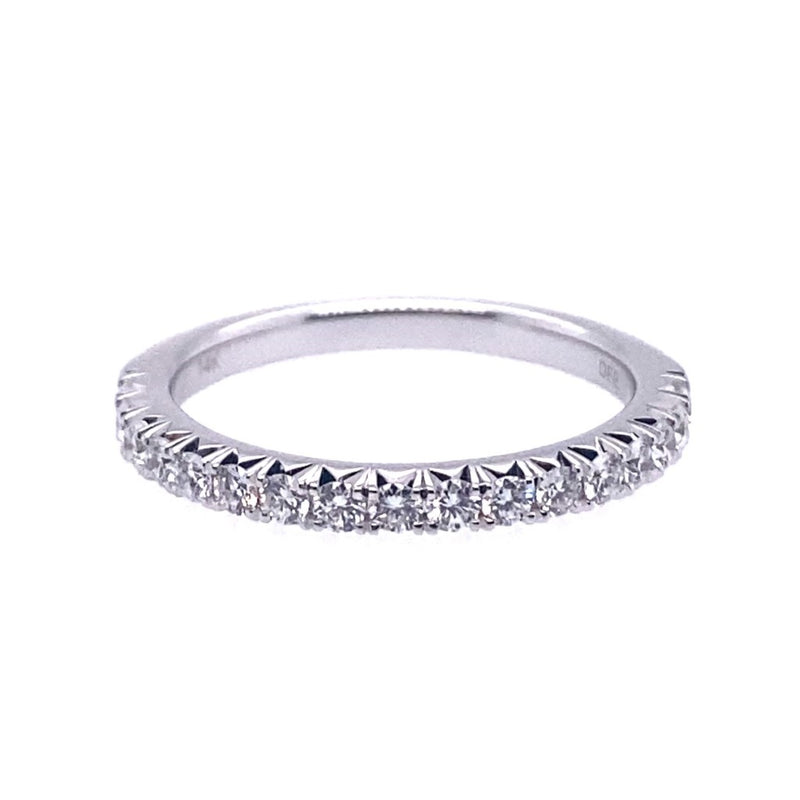 14 Karat White Straight Prong Band