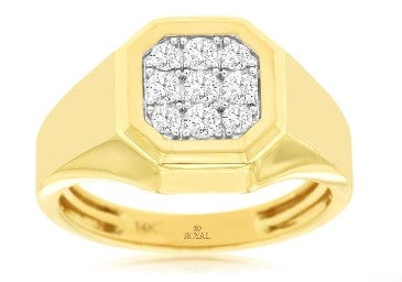 Yellow 14 Karat Contemporary Men's Ring