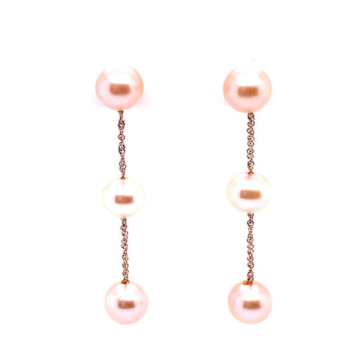 14 Karat Rosé Drop Earrings - LALI JEWELS