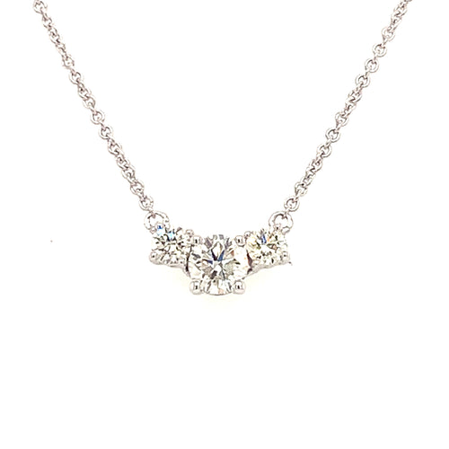 14 Karat White Station Diamond Necklace - IDD SANDEEP USA LLC