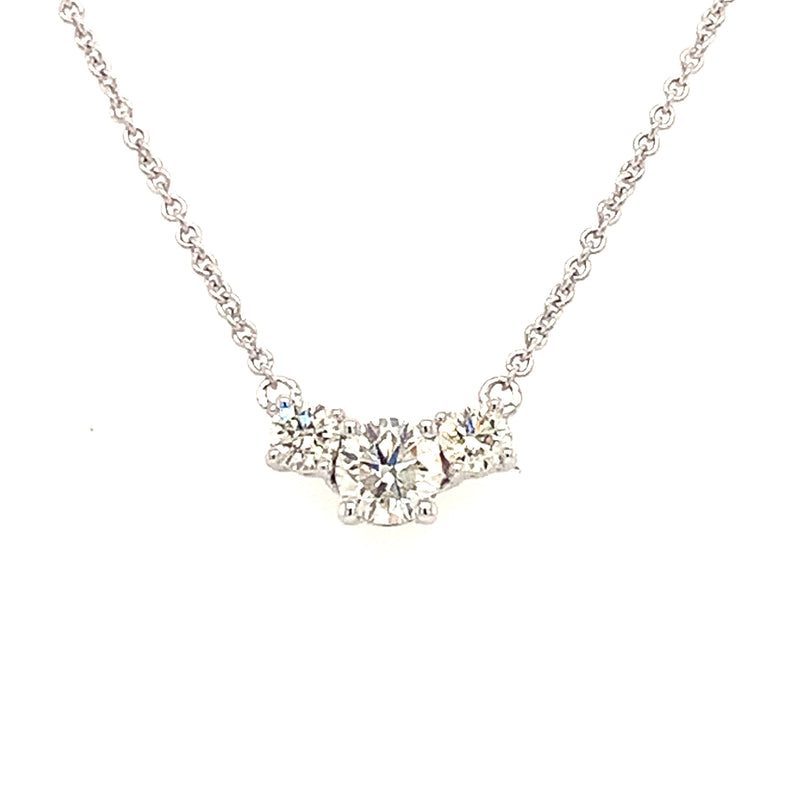 14 Karat White Station Diamond Necklace - IDD SANDEEP USA LLC