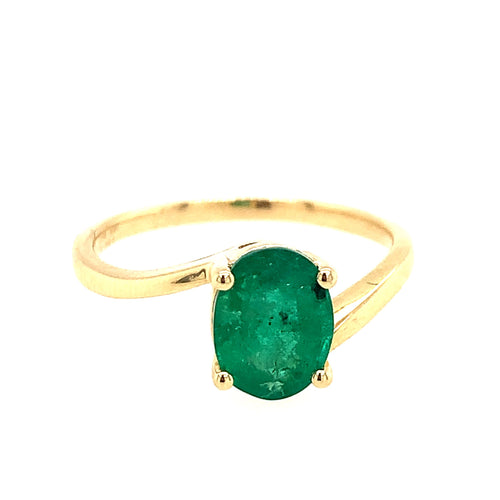 14 Karat Yellow Lady's Solitaire Gemstone Fasion Ring - ADG JEWELS LLC