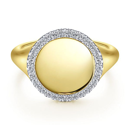 14 Karat Yellow Women's Diamond Fashion Ring - GABRIEL & CO.