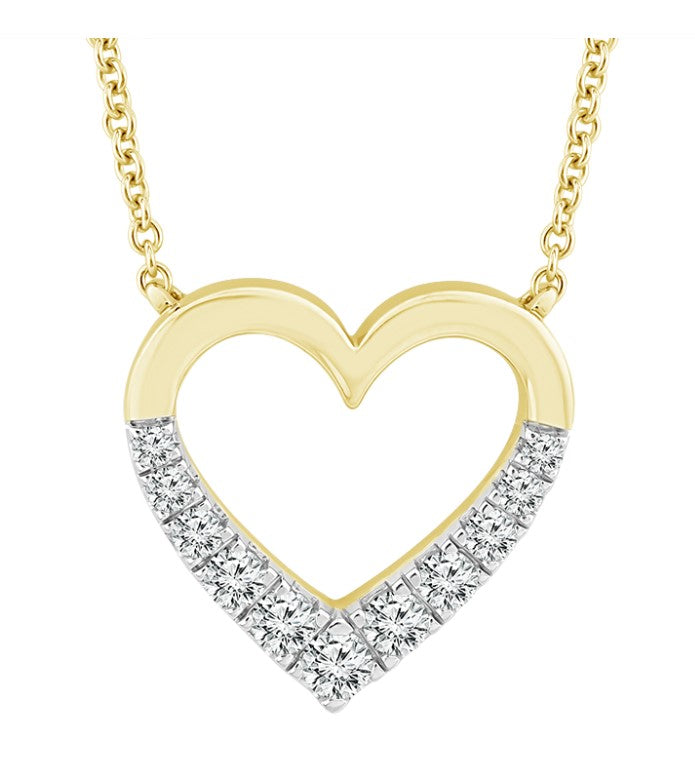 10 Karat Yellow Station Diamond Necklace