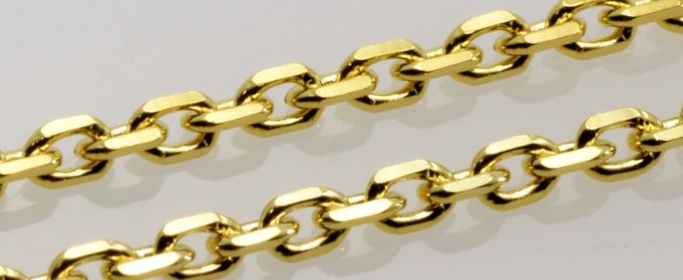 14 Karat Yellow 22" Fancy Link Chain