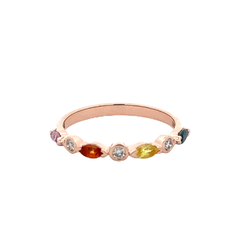 14 Karat Rosé Lady's Stackable Gemstone Fasion Ring - LALI JEWELS