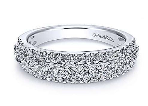 14 Karat White Straight Prong Band