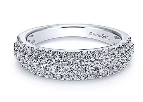 14 Karat White Straight Prong Band - GABRIEL & CO.