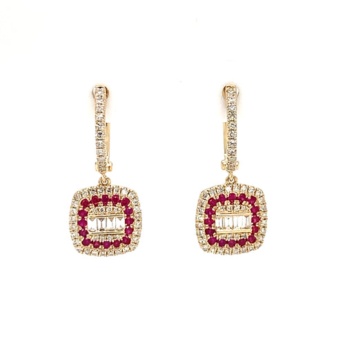 14 Karat Yellow Rubies Gemstone Earrings - LALI JEWELS