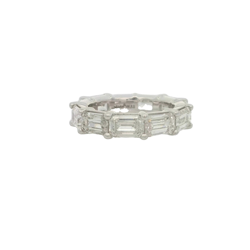 White 14 Karat Eternity Lab Grown Ladies Wedding Bands