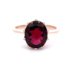 14 Karat Rosé Lady's Solitaire Gemstone Fasion Ring