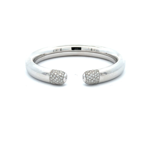 18 Karat White Bangle Diamond Bracelet - MASI GIOIELLI SNC