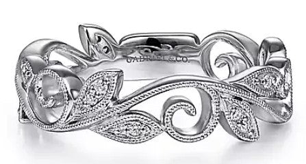 14 Karat White Women's Diamond Fashion Ring - GABRIEL & CO.