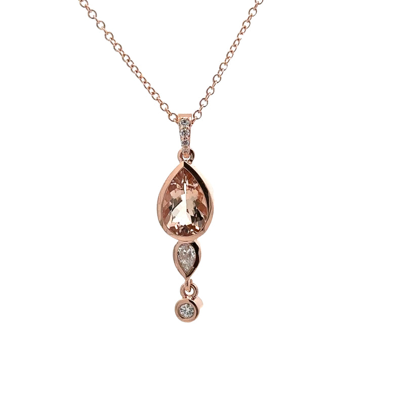 14 Karat Rosé Fashion Gemstone Pendant