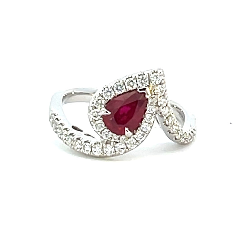 Platinum White Lady's Contemporary Gemstone Fasion Ring