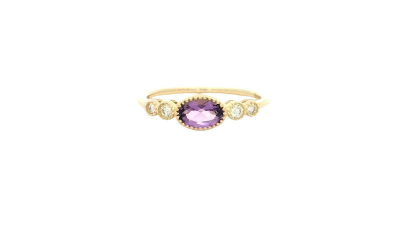 14 Karat Yellow Lady's 5 Stone Gemstone Fasion Ring