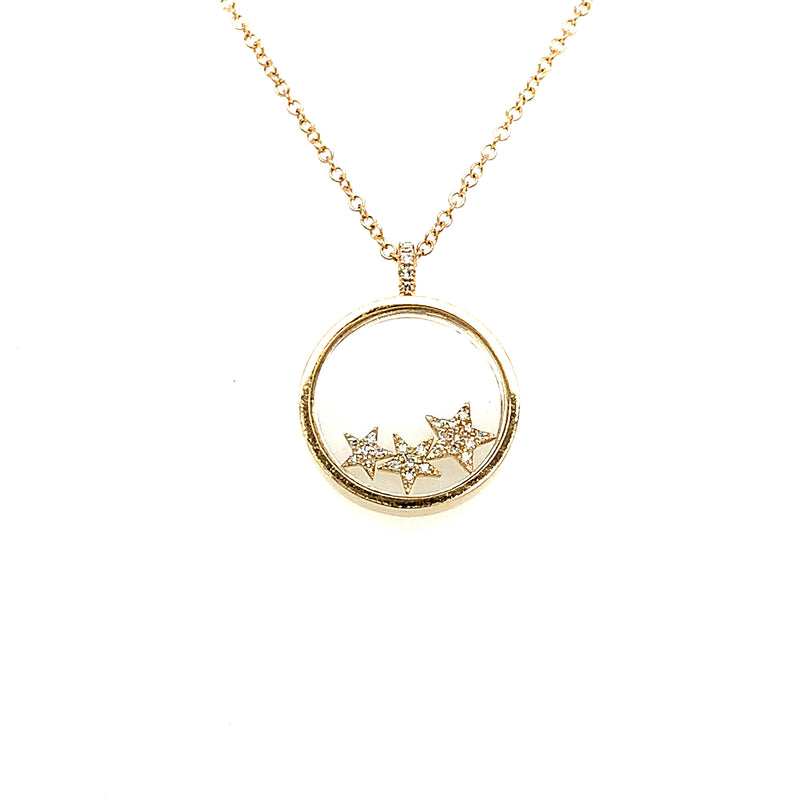 14 Karat Yellow Fashion Diamond Pendant