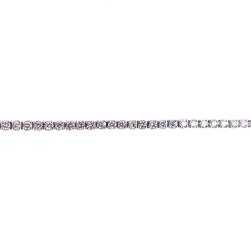 14 Karat White Tennis Diamond Bracelet