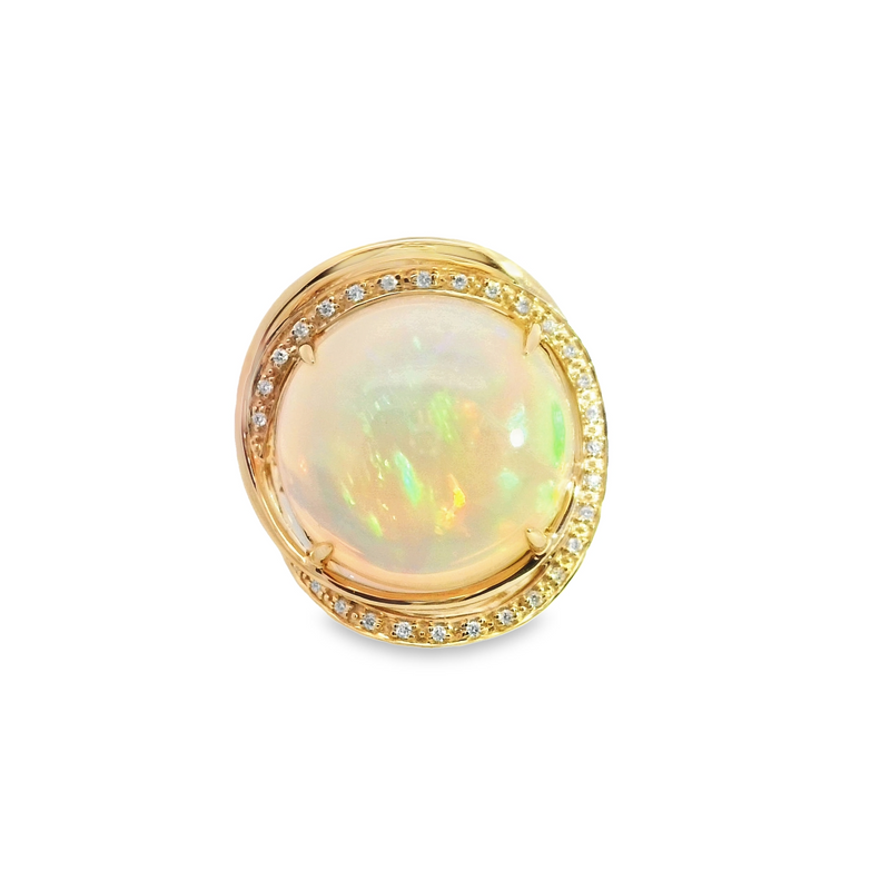 18 Karat Yellow Lady's Gemstone Fasion Ring