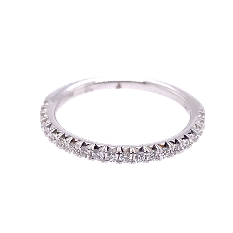 14 Karat White Straight Prong Band