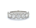 14 Karat White Halo Band Band