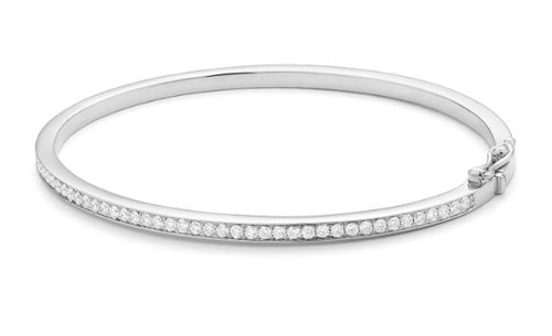 14 Karat White Bangle Diamond Bracelet - FACET BARCELONA USA INC.