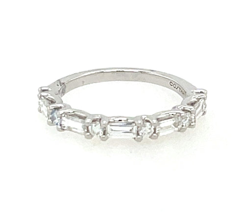 14 Karat White Straight Prong Band - COSTAR JEWELRY