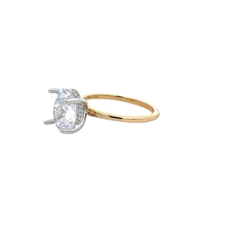 14 Karat Two Tone Semi-mount