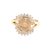 14 Karat White Ring (Center Coin - Your Choice - Sold Separately)