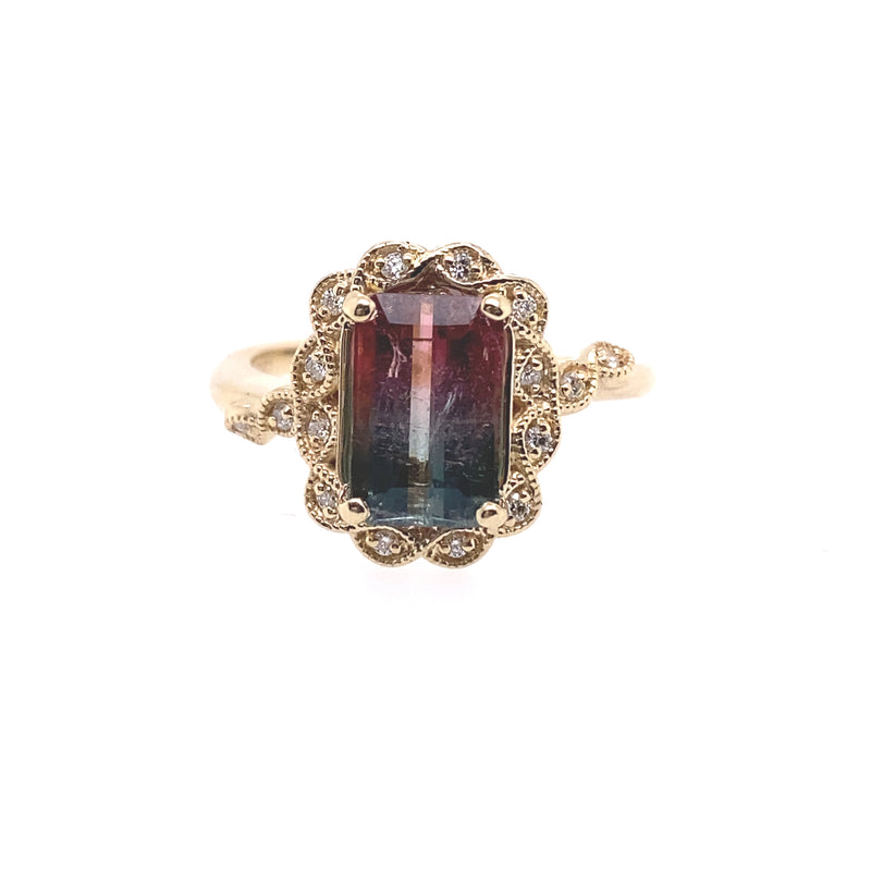 14 Karat Yellow Lady's Gemstone Fasion Ring