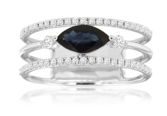 14 Karat Yellow Lady's Contemporary Gemstone Fasion Ring