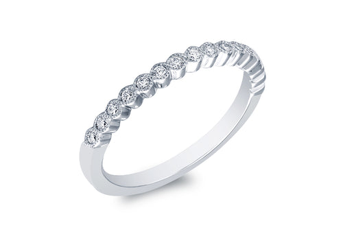 14 Karat White Stackable Band Band - MALAKAN DIAMOND CO.