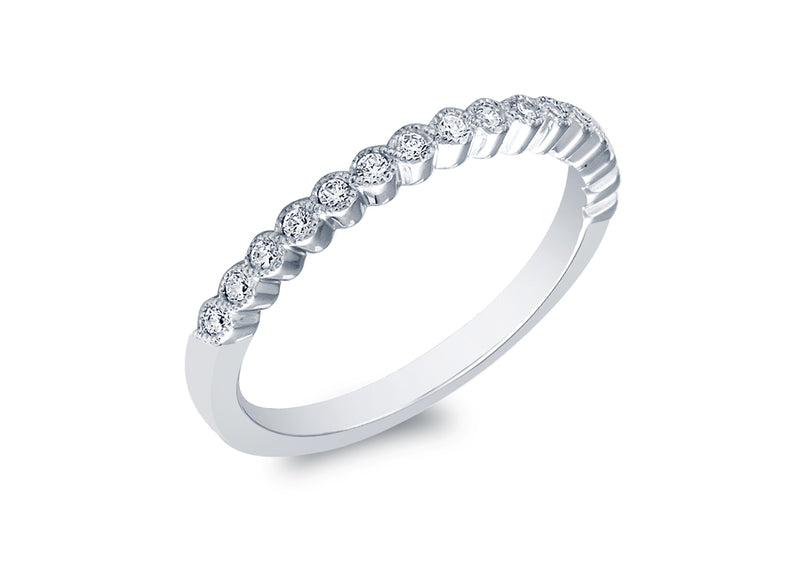 14 Karat White Stackable Band Band
