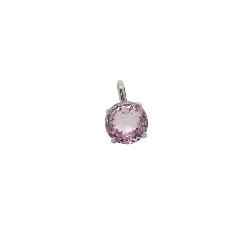 14 Karat White Drop Gemstone Pendant