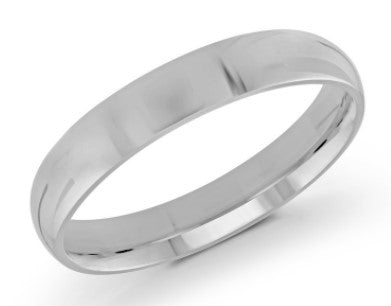 14 Karat White Comfort Fit Wedding Band